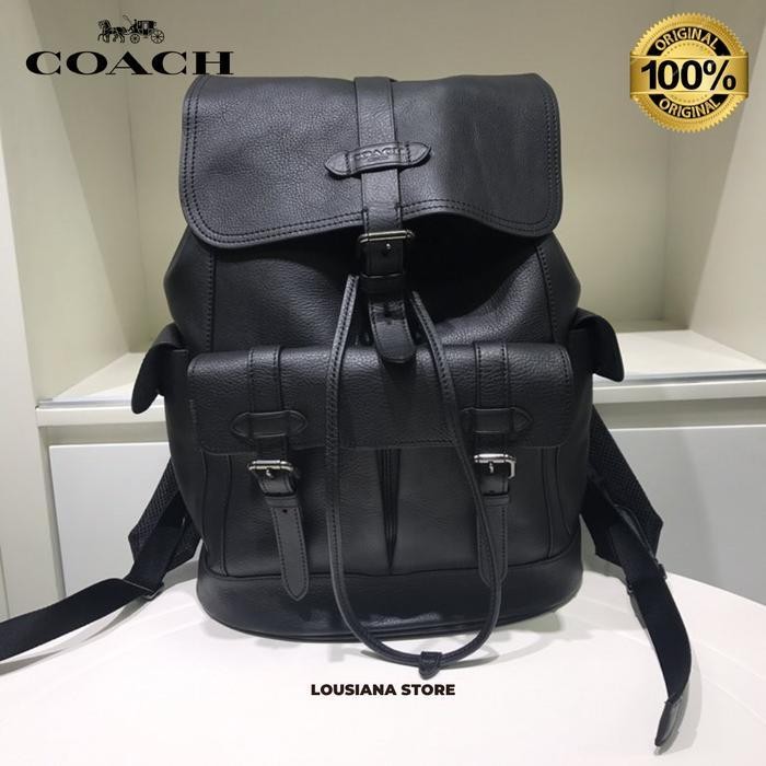 TS COACH HUDSON LEATHER BACKPACK FULL BLACK