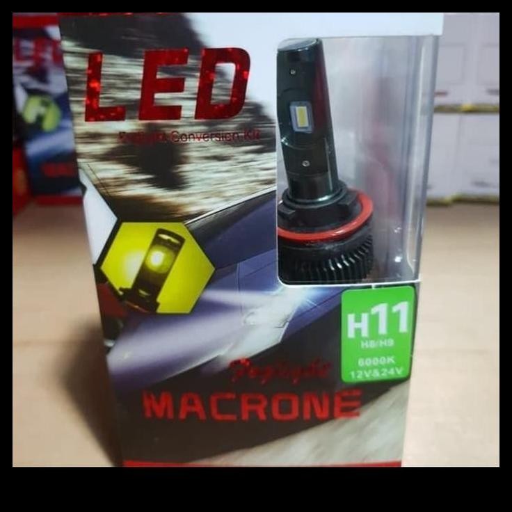 TERMURAH LAMPU LED / TURBO MACRONE MC6 H11 3 WARNA 