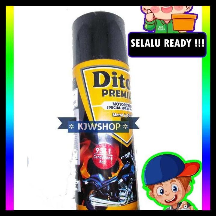 BEST DEAL DITON CANDY TONE RED 9311 CANDYTONE MERAH DITON PREMIUM AEROSOL PAINT 400CC CAT SPRAY MOTO