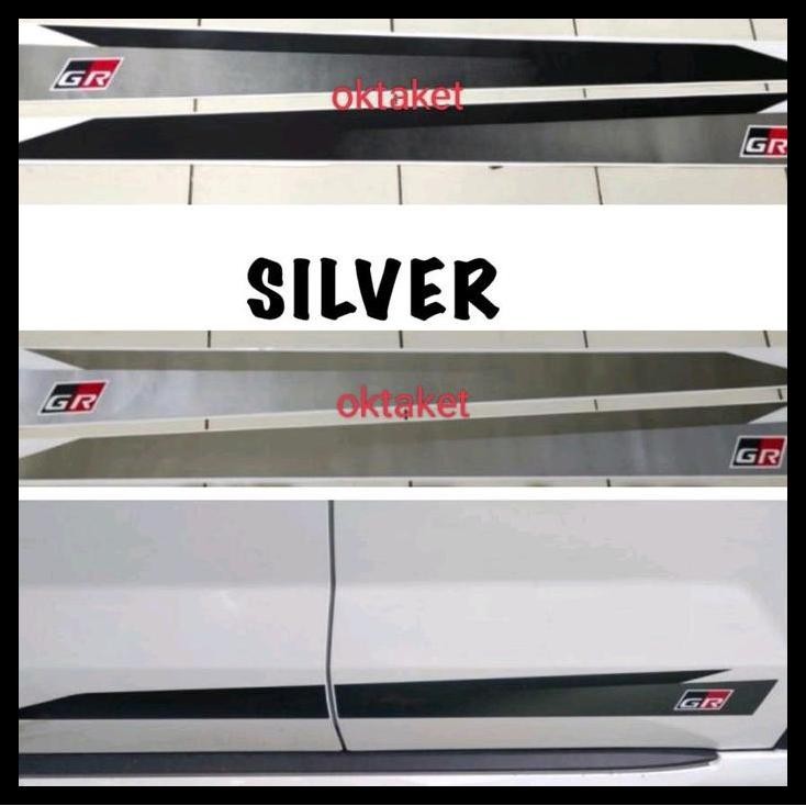 TERMURAH STIKER BODY SAMPING AVANZA XENIA VELOZ 2021 2022 2023 GR SPORT HITAM & SILVER 