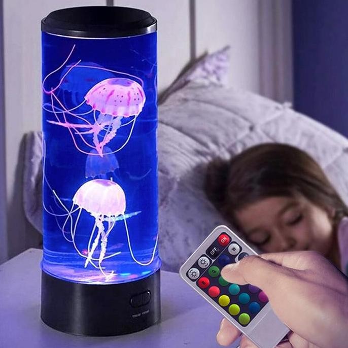 Jellyfish Lamp Lampu Warna Warni Lampu Ubur Ubur Listrik  Lampu Lava Akuarium Bulat Lampu Led Dekora