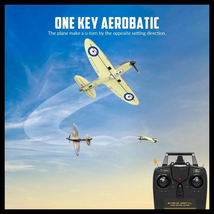 DISKON VOLANTEX SPITFIRE WARBIRD W/ GYRO RC AIRPLANE RTF 