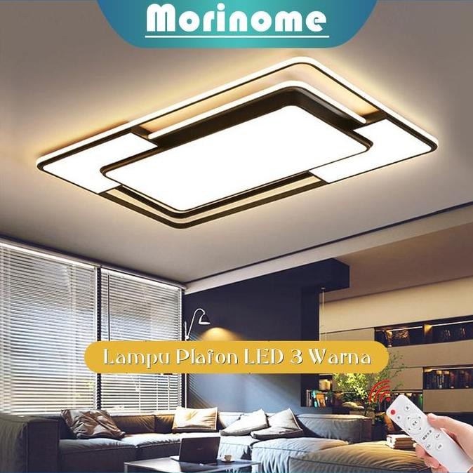 Lampu Plafon LED kotak Minimalis Ruang Tamu Peredupan tanpa lang