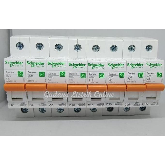 tersedia mcb schneider 1 phase 2a-63a - saklar pengaman listrik box kuning sni