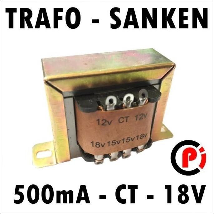 Sanken Trafo Step Down 500Ma Ct 18 Volt Power Supply 0.5A 18V