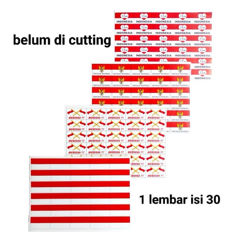 

Yui-7 (Isi 30Pcs) Stiker Pipi / Stiker Merah Putih / Stiker Bendera Tempelan Hut Ri 17 Agustus