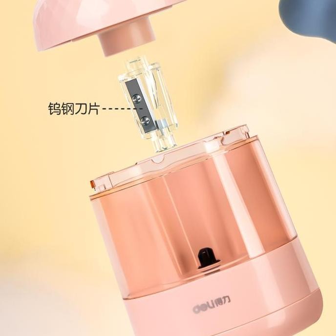 

Deli Rotary Sharpener / Rautan Elektrik Rautan Pensil Otomatis VA100 NS