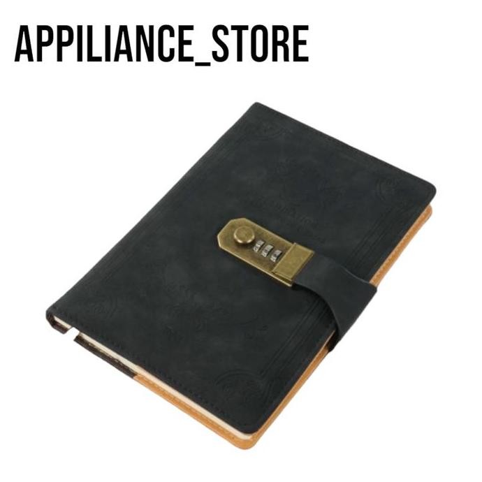 

New Notebook Diary Kulit A5 Eksklusif - Buku Catatan Harian Kunci Password Planner