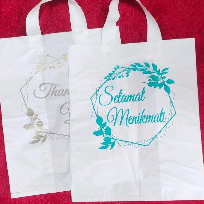 KANTONG PLASTIK NASI BOX 18X18 ISI 50PCS PLASTIK HAJATAN TAHLILAN SYUKURAN CATERING ASLI