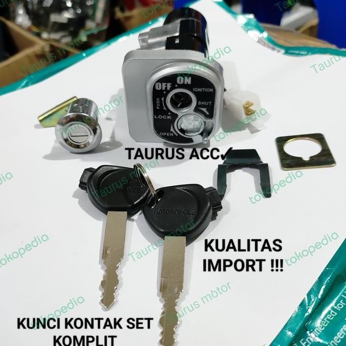New Key Set Revo Absolute + Jok Belakang - Kunci Kontak Motor Komplit Ori AHM
