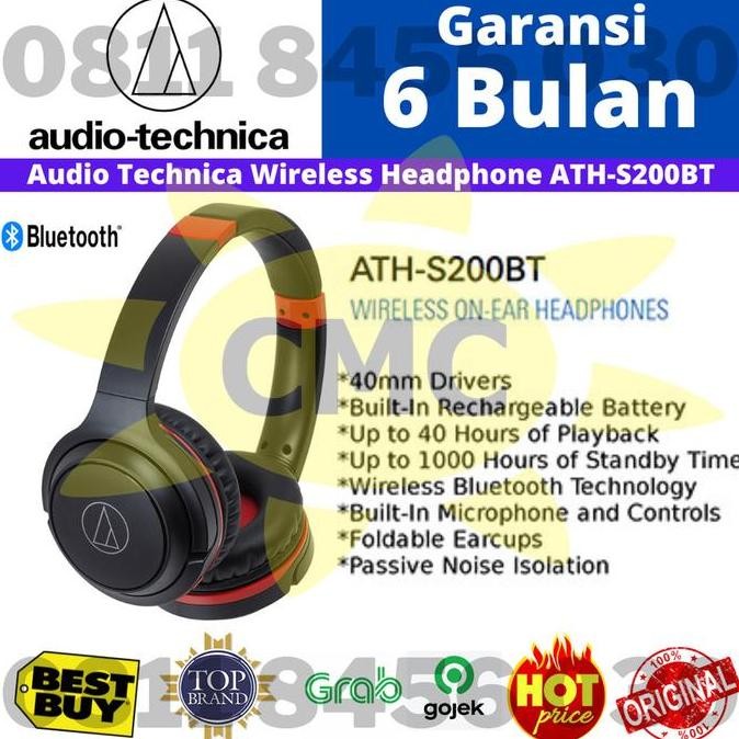 Headset Gaming Headphone Bluetooth Wireless Audio Technica Ath S200Bt Terbaik