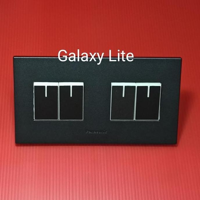 tersedia saklar panasonic hitam style seri + seri 1 gang 2 gang pilihan