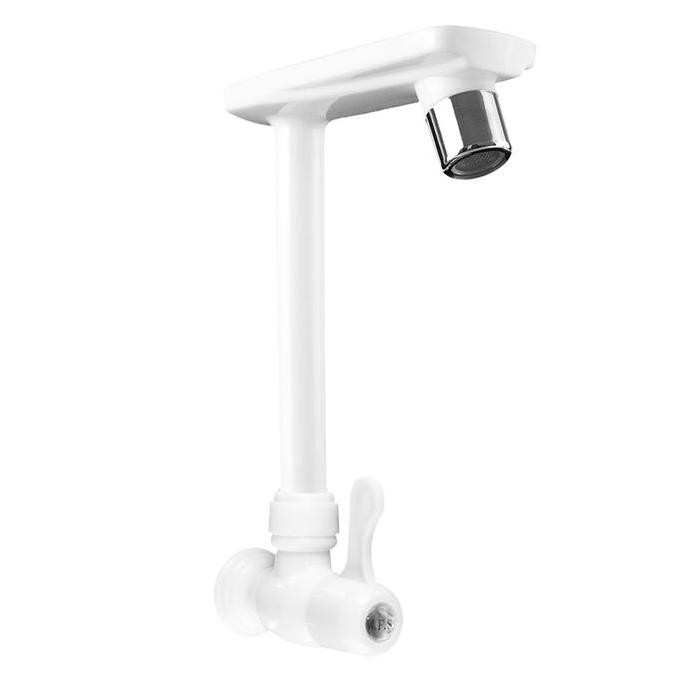 Tersedia Kran Plastik Unik SLT-176 Putih - Wastafel Cuci Piring Engkol Jempol