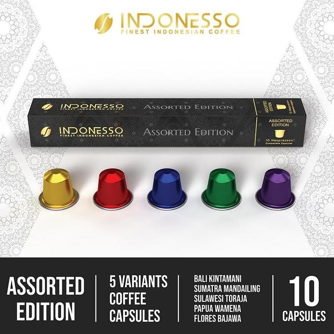 

READY INDONESSO KAPSUL KOPI ASSORTED EDITION 5 VARIAN - COMPATIBLE NESPRESSO CAPSULE COFFEE