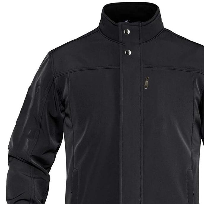 Jaket Motor Tactical Tebal Hitam Double Kancing Penutup Zipper Kain Panjang