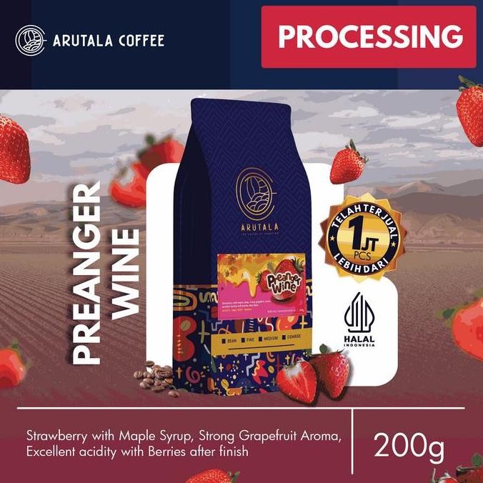 

READY ARUTALA KOPI ARABIKA JAWA PREANGER WINE 200GR - ROASTED BEAN SPECIALTY NUSANTARA