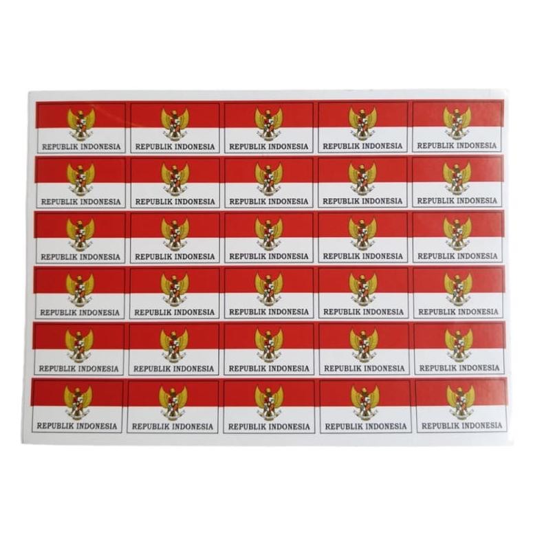

Azq-16 (Isi 30Pcs) Stiker Pipi / Stiker Merah Putih / Stiker Bendera Tempelan Hut Ri 17 Agustus