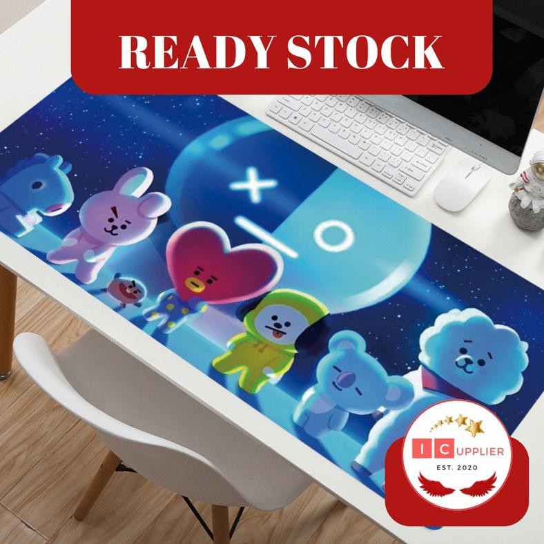 Terlaris [Ori] Icupplier Premium Mouse Pad Gaming 80X30Cm Ketebalan 3Mm Motif Bt21 Bts Lucu Untuk Ko