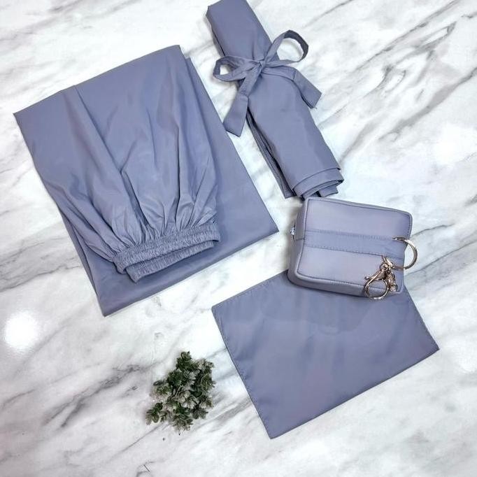 mukena traveling mini siera series - mukena parasut korea + tas mini berkualitas