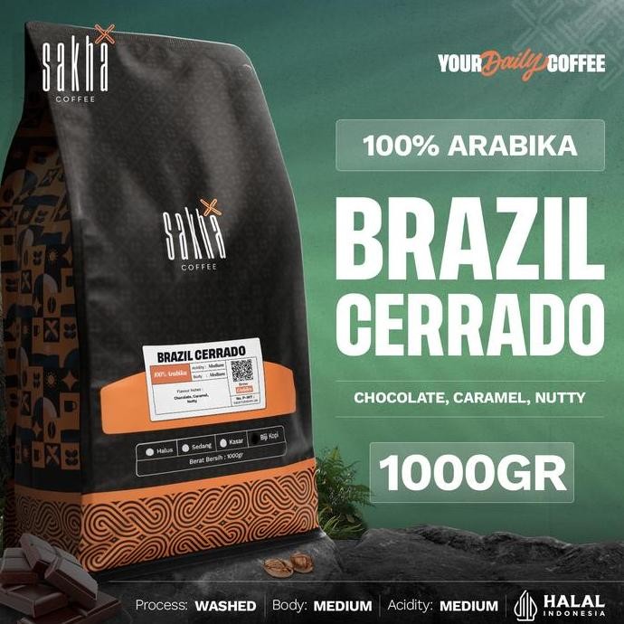 

READY KOPI ARABIKA BRAZIL CERRADO 1KG - ARABICA BEANS BIJI & BUBUK PREMIUM