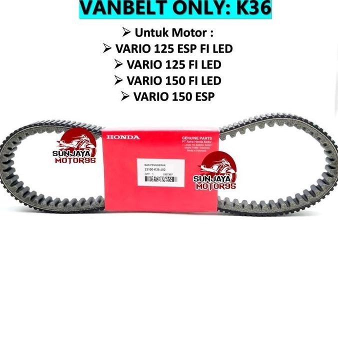v-belt motor k36 vario 125 led, vario 150 esp new original cvt belt terlaris