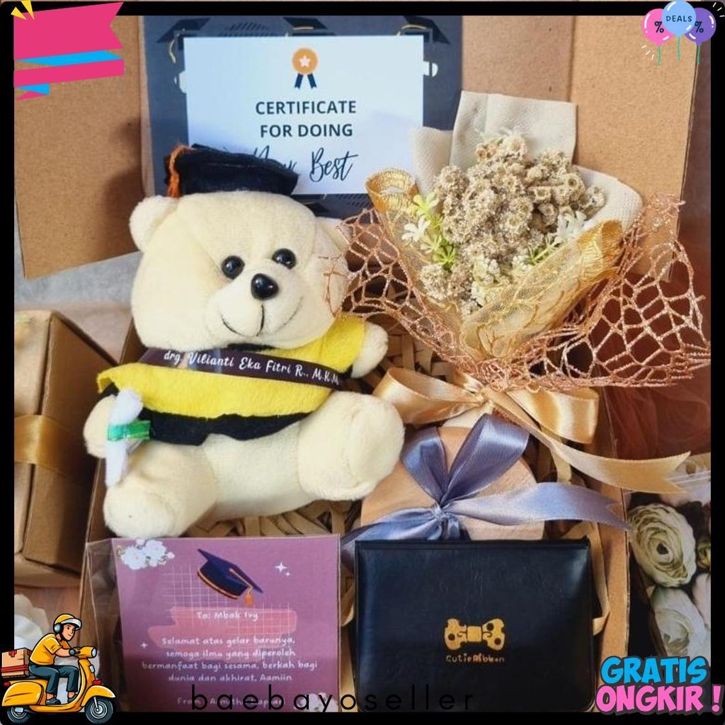 

Hampers Wisuda / Kado Wisuda / Boneka Wisuda Flash Sale! Diskon Hingga 70%