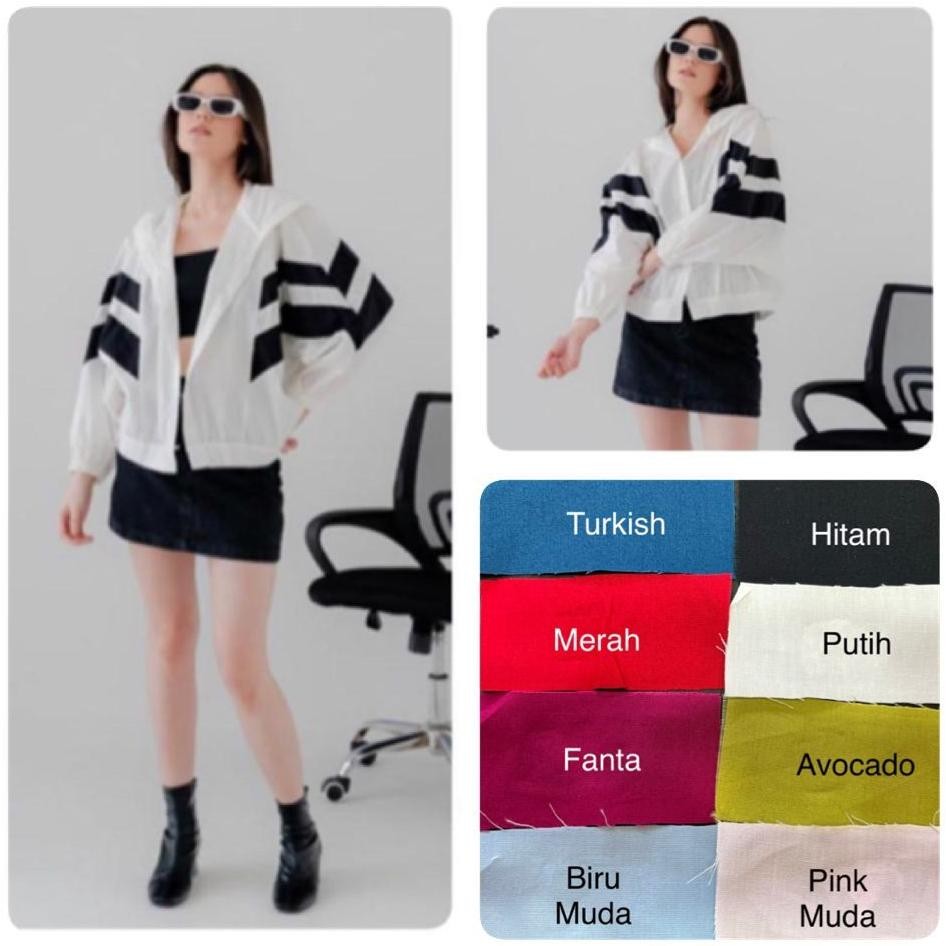 KEMEJA MERAH ADDIDAS HOODIE TOP KATUN JEPANG ZRA / STRAPPY HOODIE ATASAN WANITA OVERSIZE T573 / KEME