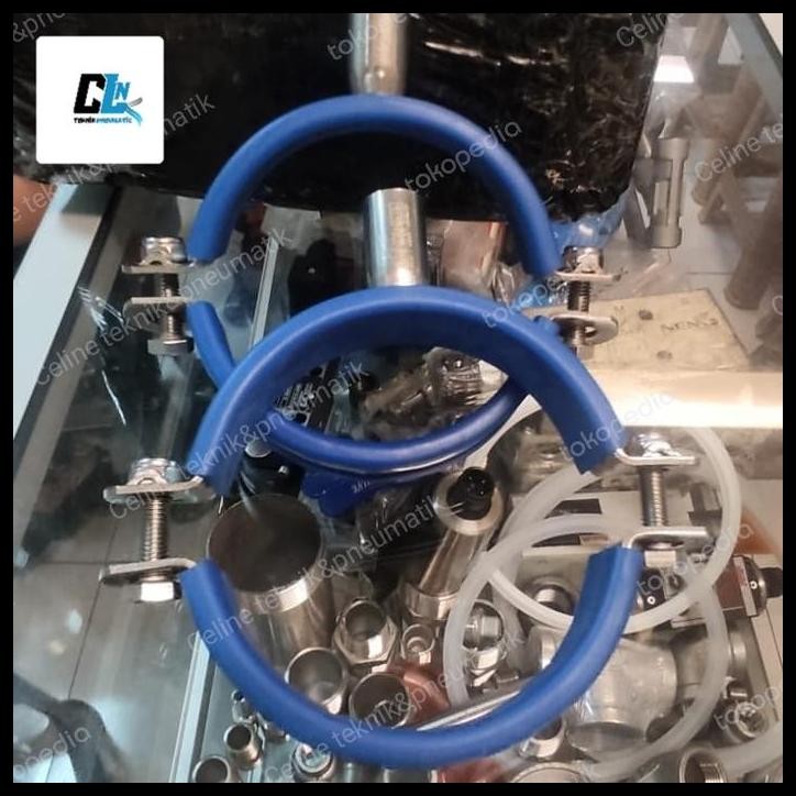 TERMURAH CLAMP PIPA HOLDER SS304 3/4" INCH FOODGRADE / KLEM PIPA SANITARY 