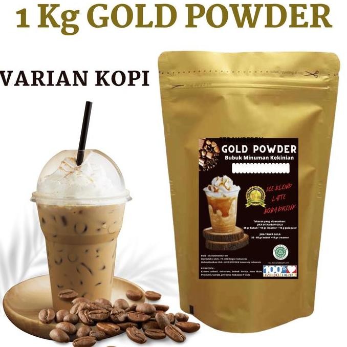 

Original GOLD Powder Coffee 1 Kg - Bubuk Minuman Rasa Kopi Cappucino Boba Halal