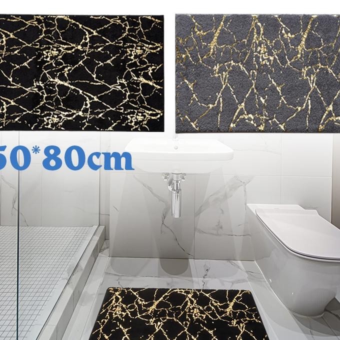 Keset Kamar Kesed Keset Anti Slip Kamar Mandi Menyerap Air 50X80Cm