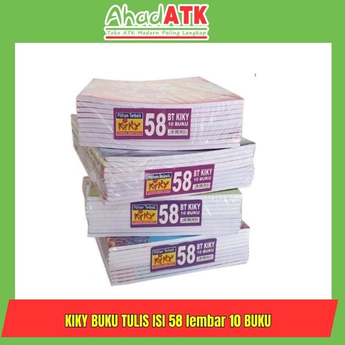 

Kiky Buku Tulis 58 Lembar 1 Pack Isi 10 Buku / Buku Tulis Sekolah