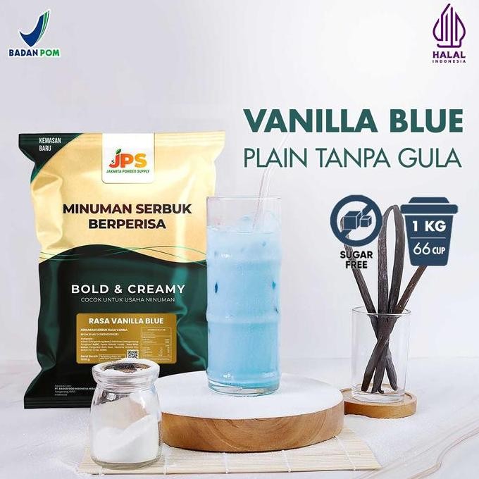 

Original JPS Bubuk Minuman Vanilla Blue Plain 1Kg - Powder Drink Tanpa Gula