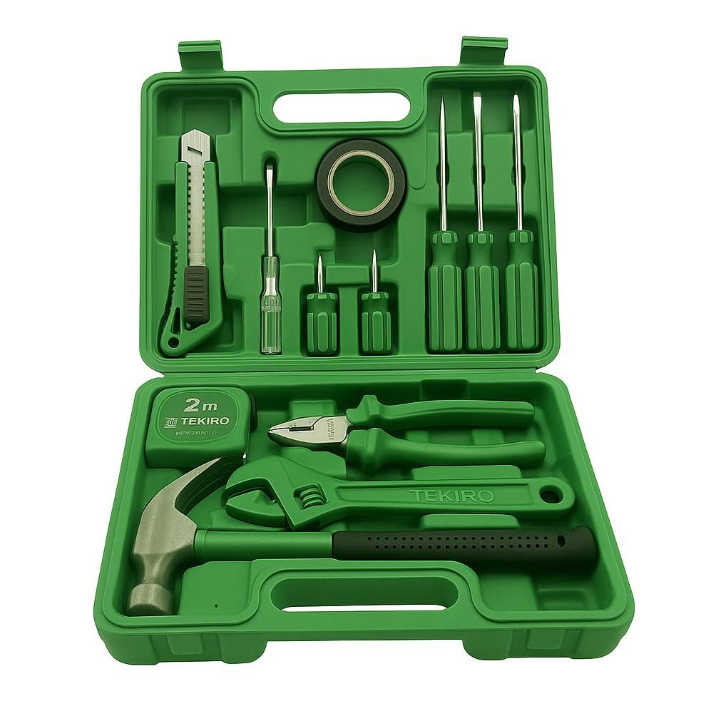 TEKIRO Tool Box Set Perkakas Palu Tang Obeng Kunci Pas Cutter