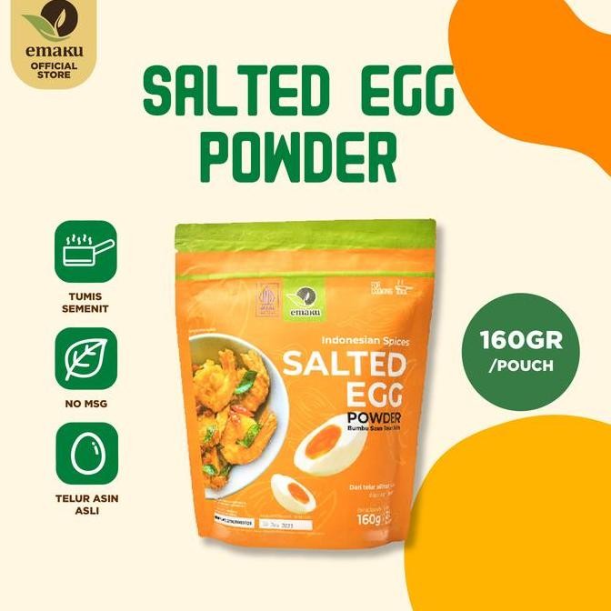 

Original Emaku Salted Egg Powder 160gr - Bubuk Telur Asin Siap Masak Kemasan Pouch