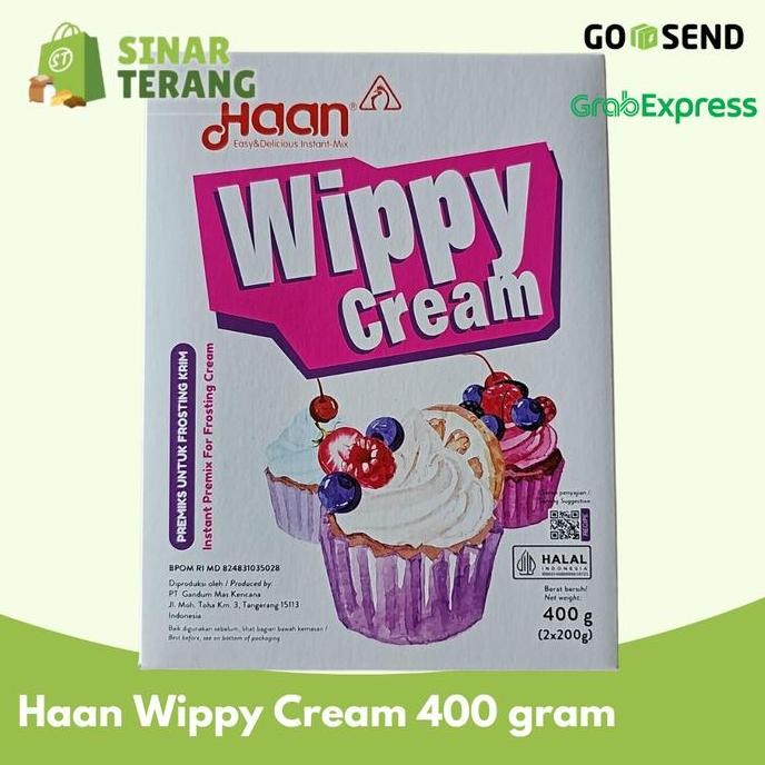 

Original HAAN Wippy Cream Powder 400g Bubuk Whipping Cream untuk Kue & Dessert