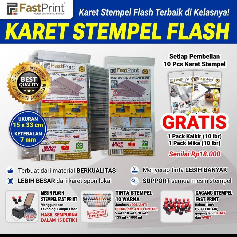 

Karet Busa Spon Stempel Flash Kilat Warna 15x33 CM RB3