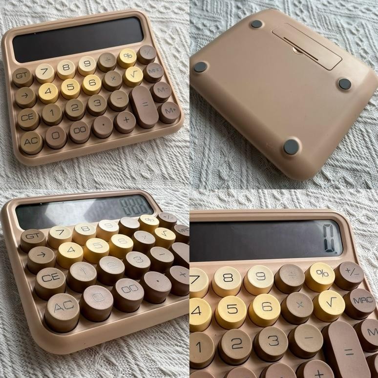 

colorful mechanical calculator retro kalkulator timbul imut warna gradiasi RB2