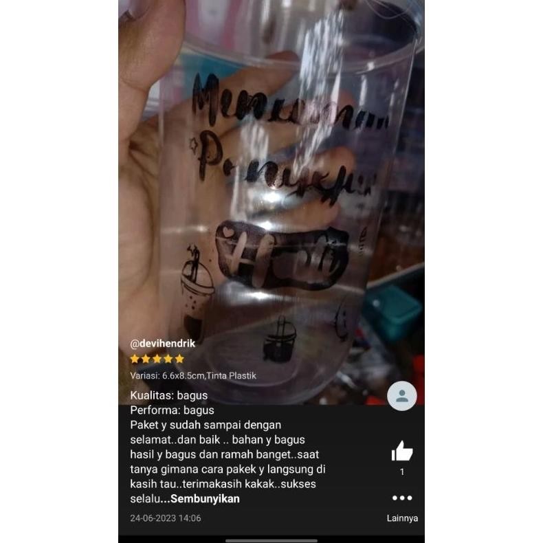 

Stempel Plastik / Gelas Cup / Sterofoam / Mika + Free Tinta RB3