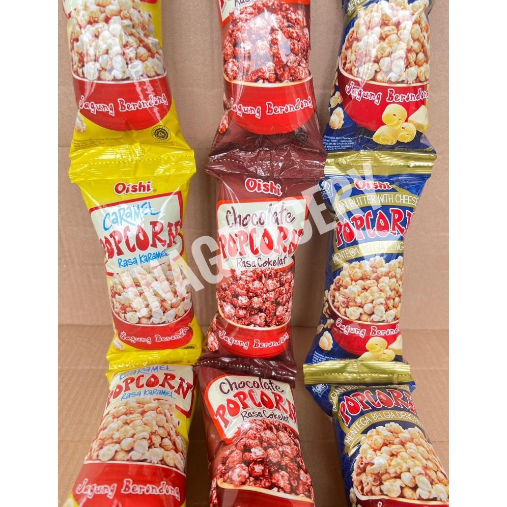

Oishi Popcorn Renceng 10Pcs Rasa Karamel Renyah Nugi