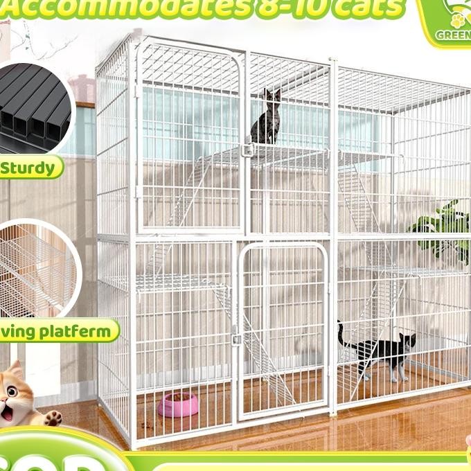 Kandang Kucing Besar Rumah Kucing Vila Kucing Kandang Kandang Pagar Besi Kandang Hamster Burun