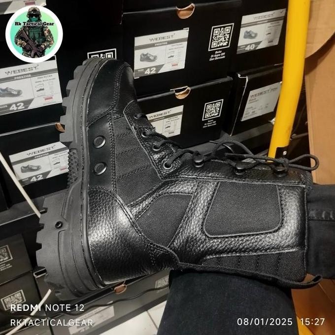 Sepatu PDL Kulit JATAH ASLI TNI AD  - Sepatu PDL Kulit - Sepatu Tapak RADIAL TNI AD AU AL