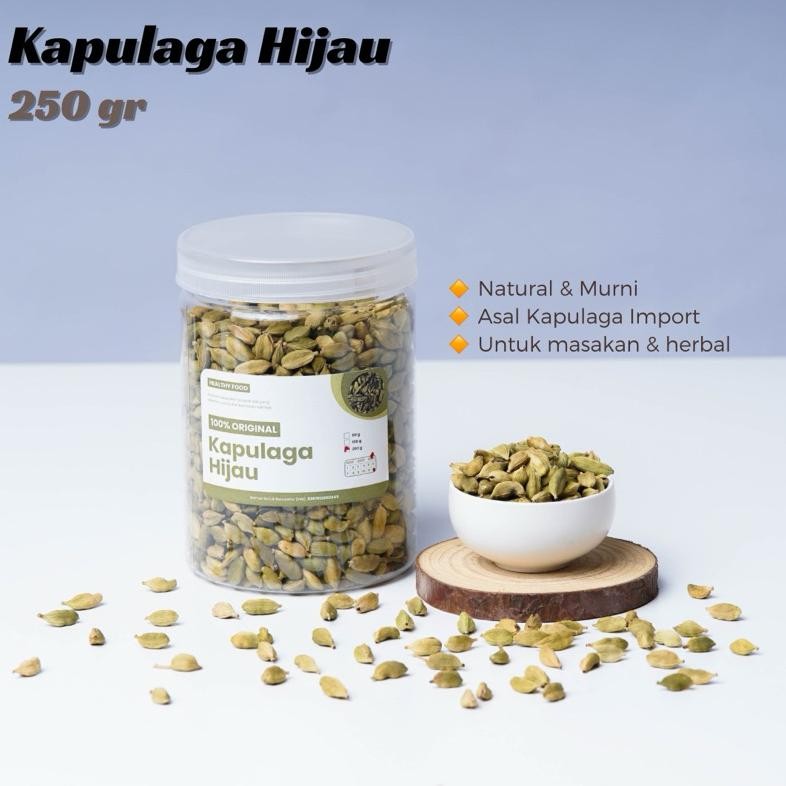 

Kapulaga Hijau 250gr Import Biji Kapol Bumbu Kapul Green Cardamom India Kapolaga Ijo Herbal Masakan Nugi
