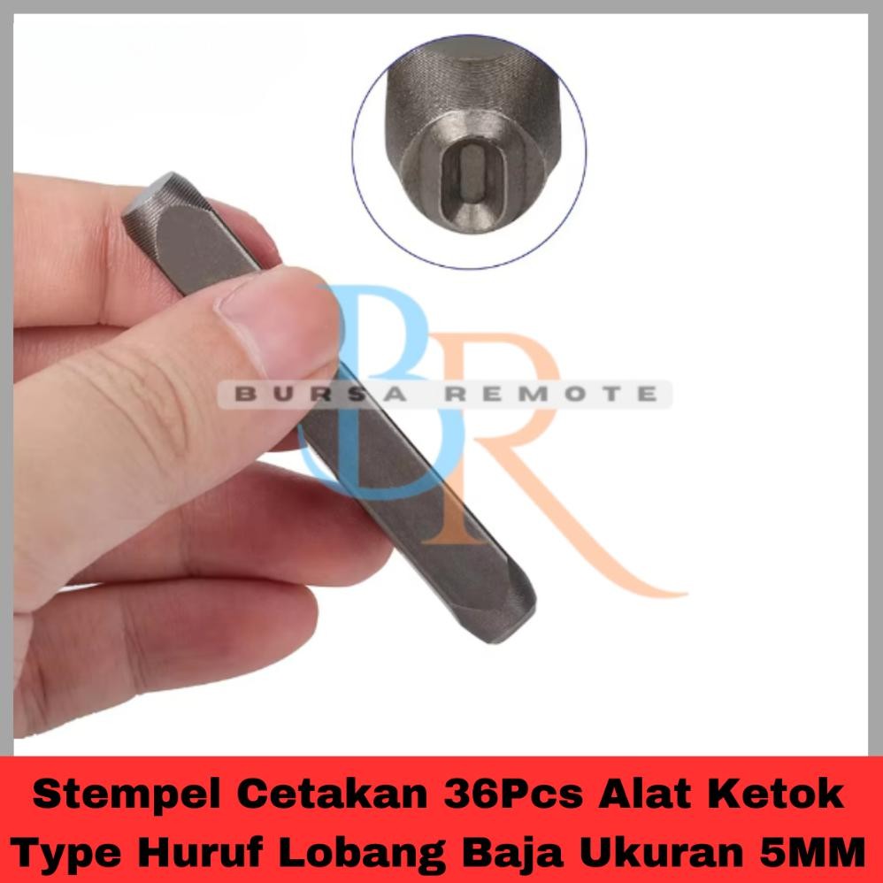 

Stempel Cetakan 36Pcs Alat Ketok Type Huruf Lobang Baja Ukuran 5MM RB3