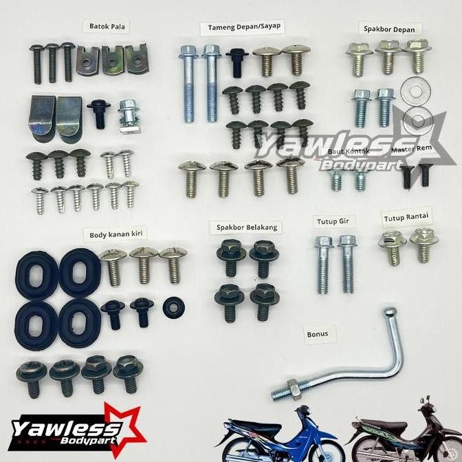 Baut Baud Full Body Supra Lama / Supra Fit Lama - Sparepart Motor Terlengkap - Motorcycle Sparepart 