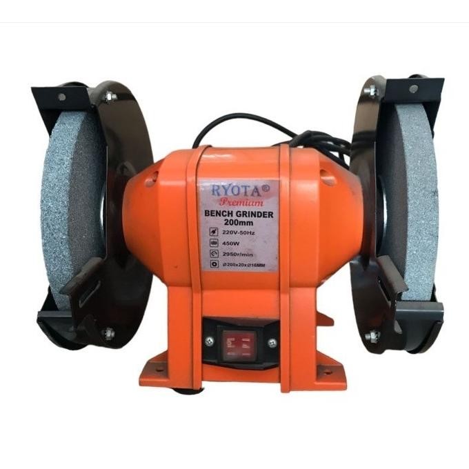 Mesin Gerinda Duduk 8" Inch / Bench Grinder 8" Inch Body Kotak RYOTA