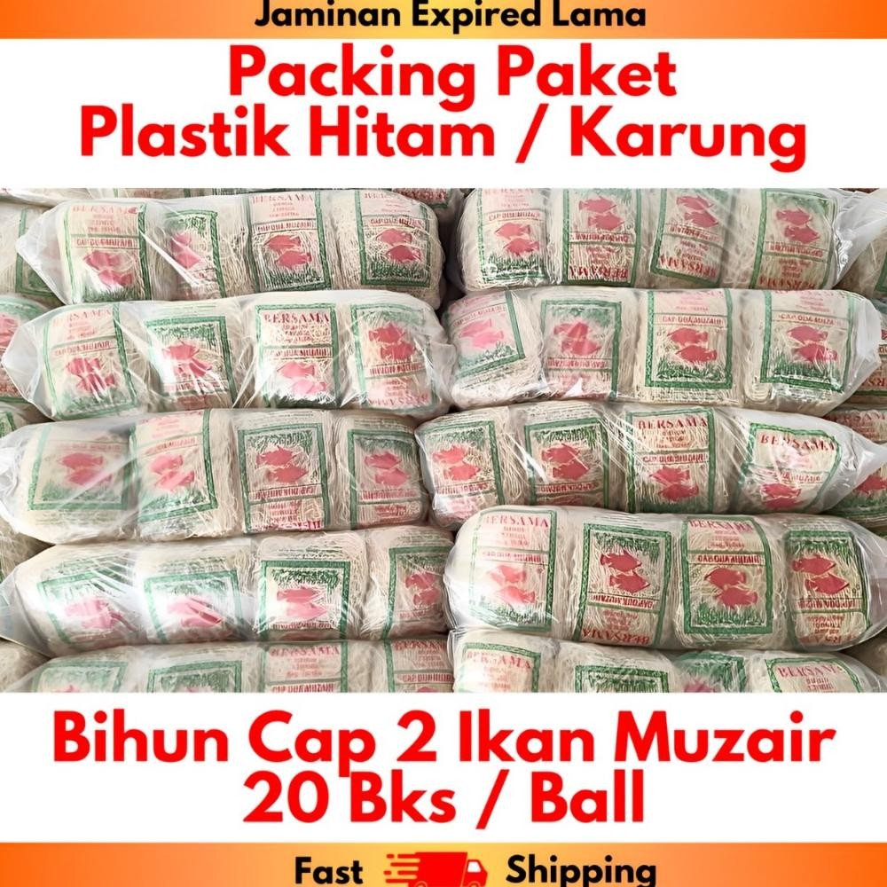 

Bihun Mujair 2 Ikan 20 Bks / Ball Packingan Paket Pakai Plastik Hitam Nugi