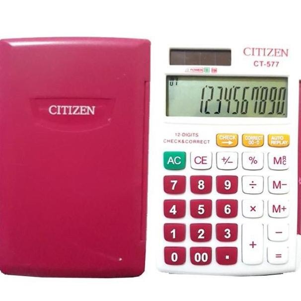 

KALKULATOR CT 577 KALKULATOR 12 DIGIT - WARNA WARNI POCKET SAKU CHECK CORRECT RB2