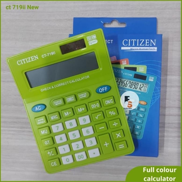 

Kalkulator Calculator Ct 719ii Warna Warni 12 Digit Hijau Chek Ulang RB2
