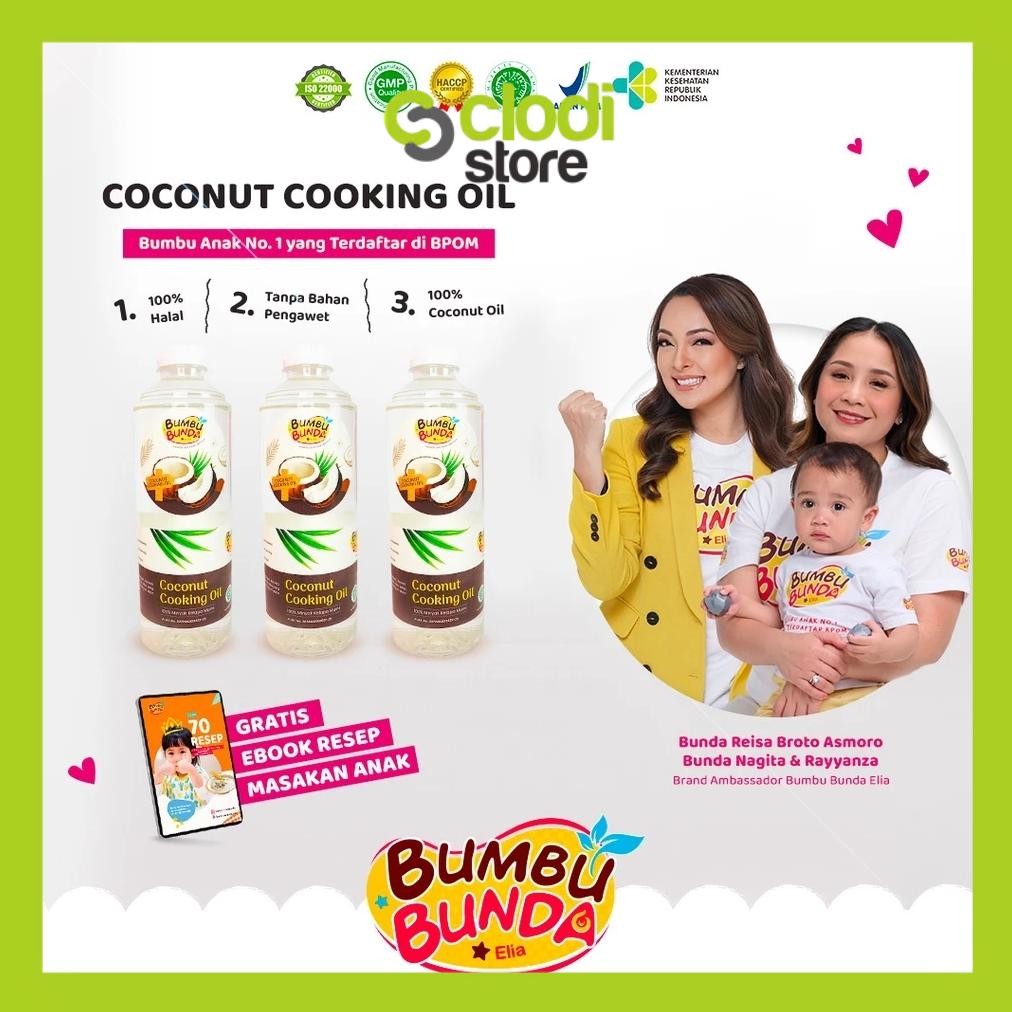 

(HALAL MUI) Bumbu Bunda Coconut Cooking Oil Minyak Goreng Kelapa Murni MPASI Slow Cooker Minyak Goreng Bumbu Bunda Minyak Untuk Menumis Minyak MPASI Sumber Lemak Penambah Bb Booster Nugi
