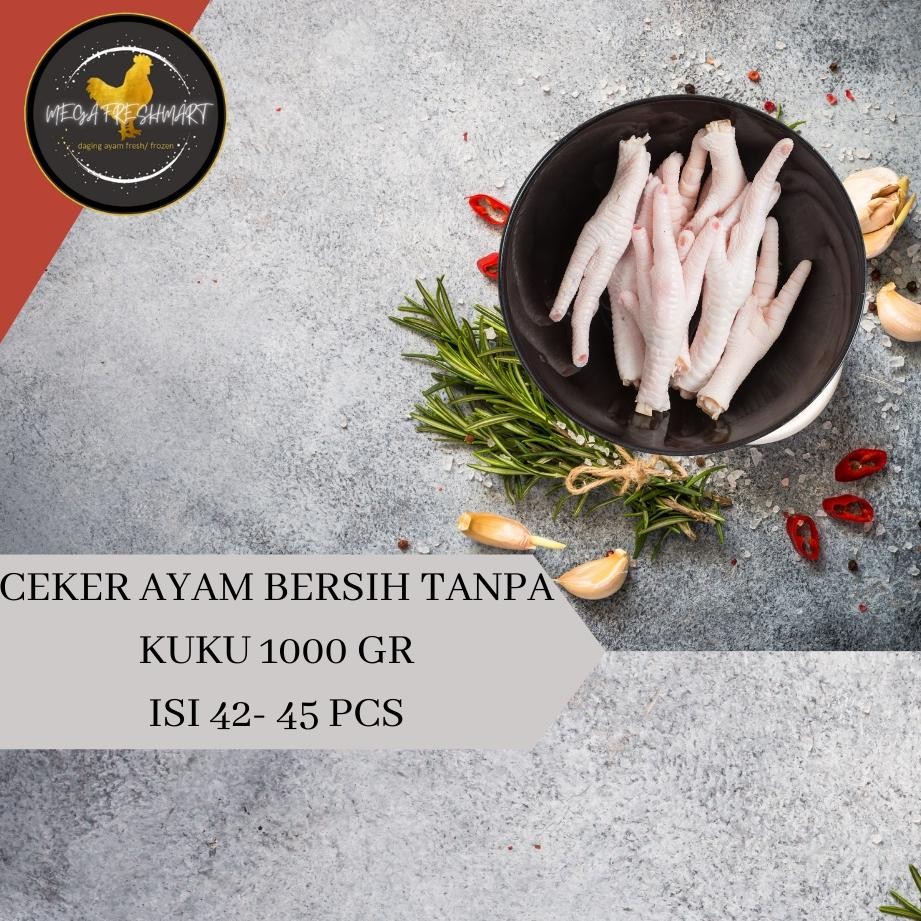 

ceker ayam 1 kg fresh tanpa kuku dan kulit ko Nugi